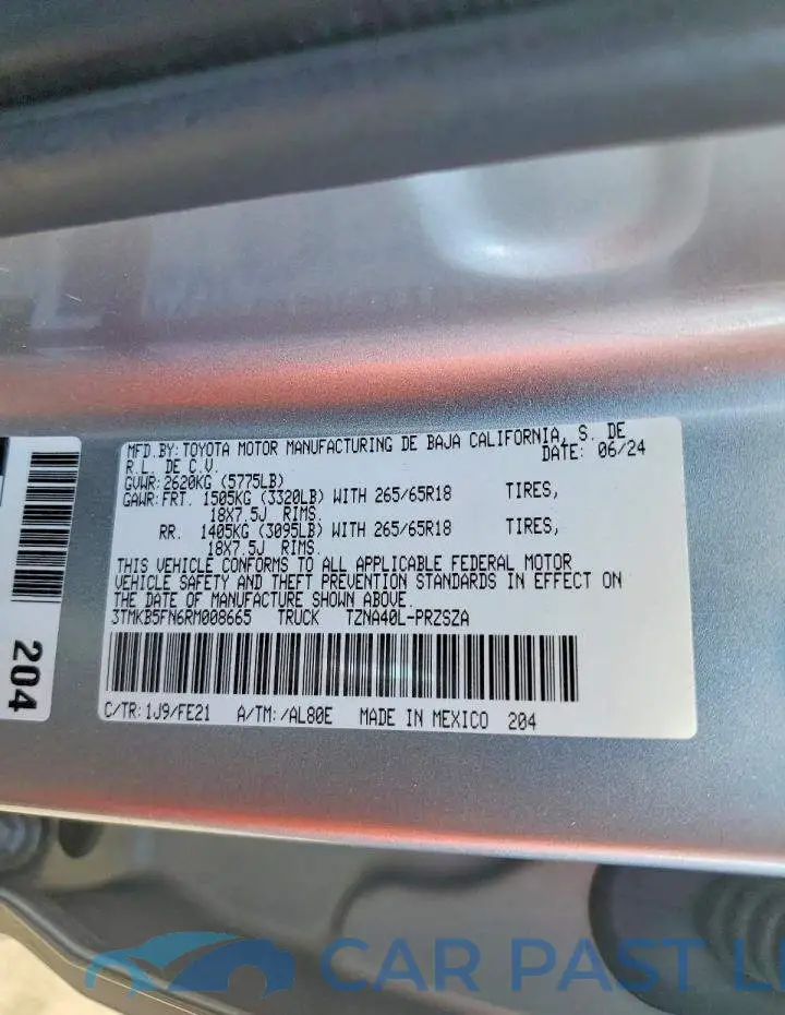 3TMKB5FN6RM008665# 13