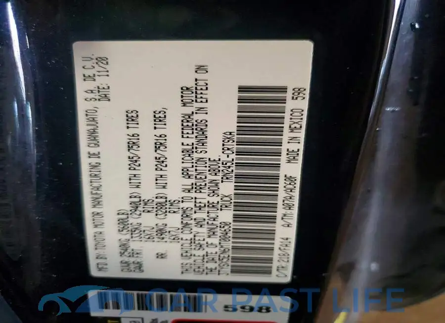 3TYSX5EN6MT004650# 12