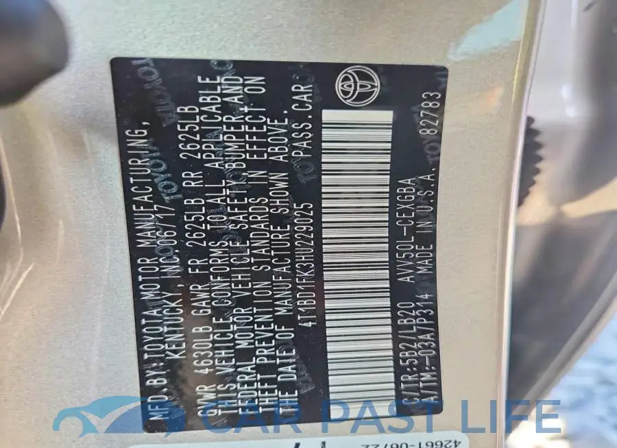 4T1BD1FK3HU229025# 13