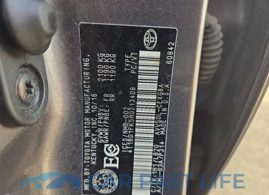 4T1BD1FK5HU213408# 13