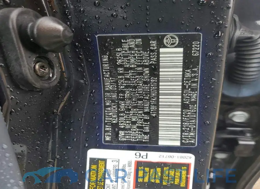 4T1BF1FK7HU761792# 12