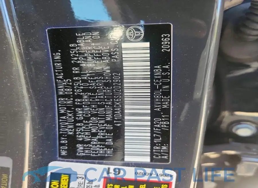 4T1DAACK6SU202902# 12