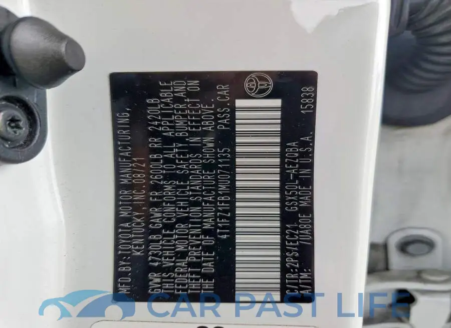 4T1FZ1FB1MU071135# 12