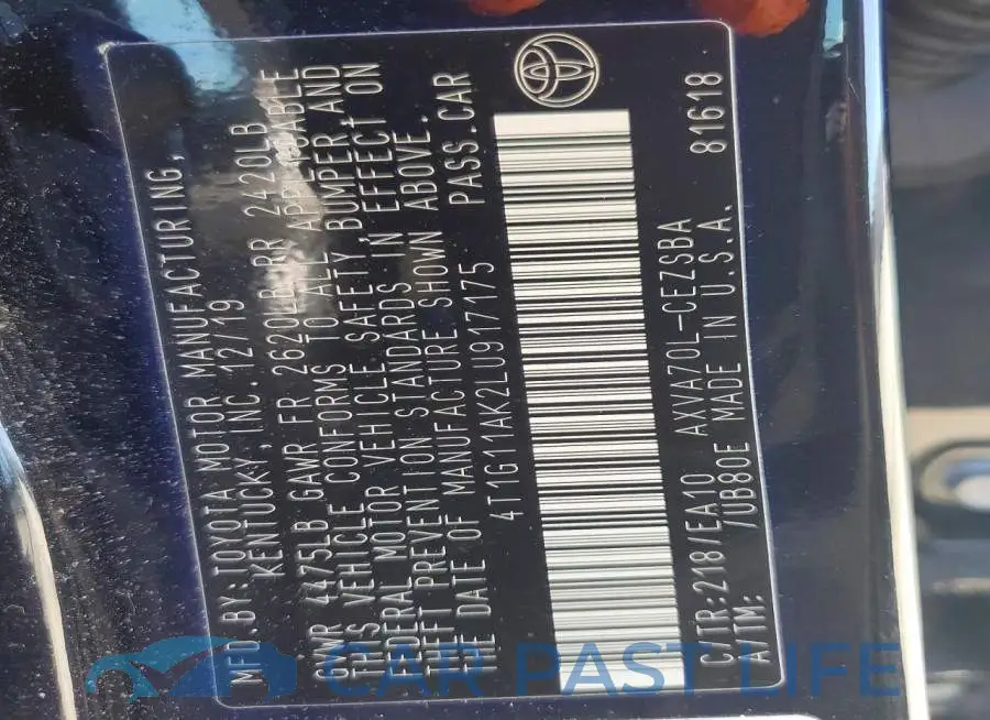 4T1G11AK2LU917175# 12