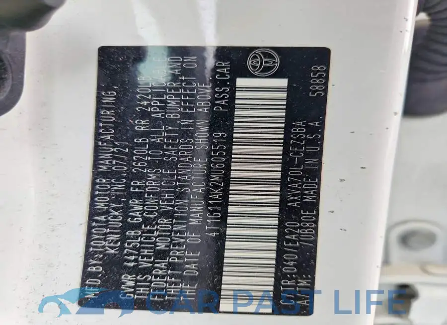 4T1G11AK2MU605519# 12