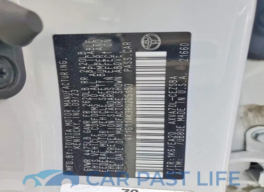 4T1G11AK3RU205153# 12