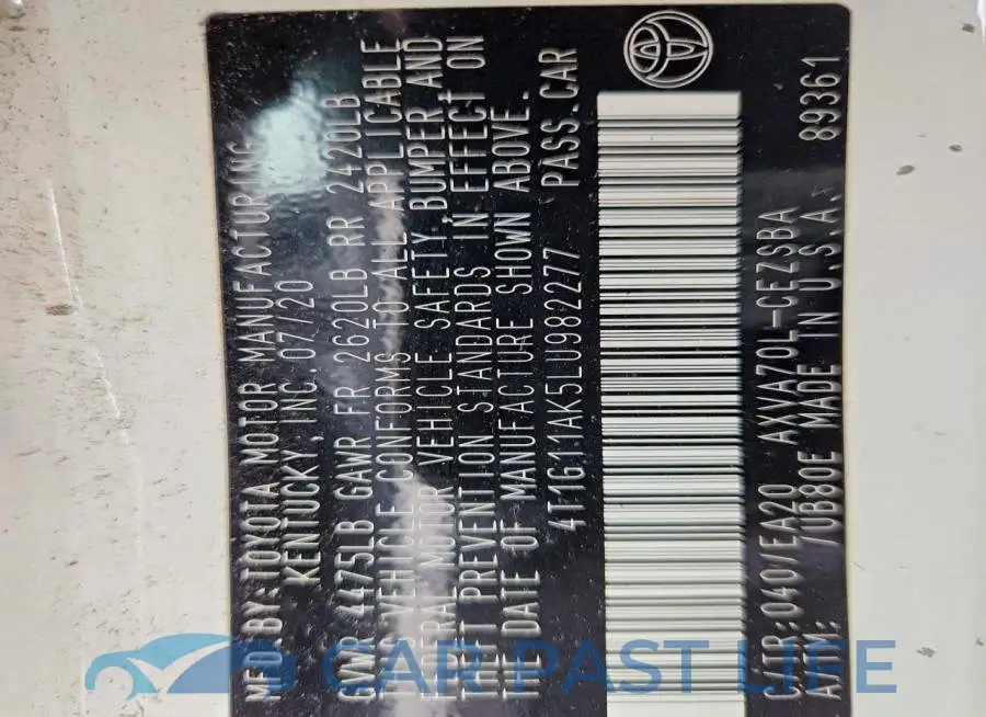 4T1G11AK5LU982277# 12
