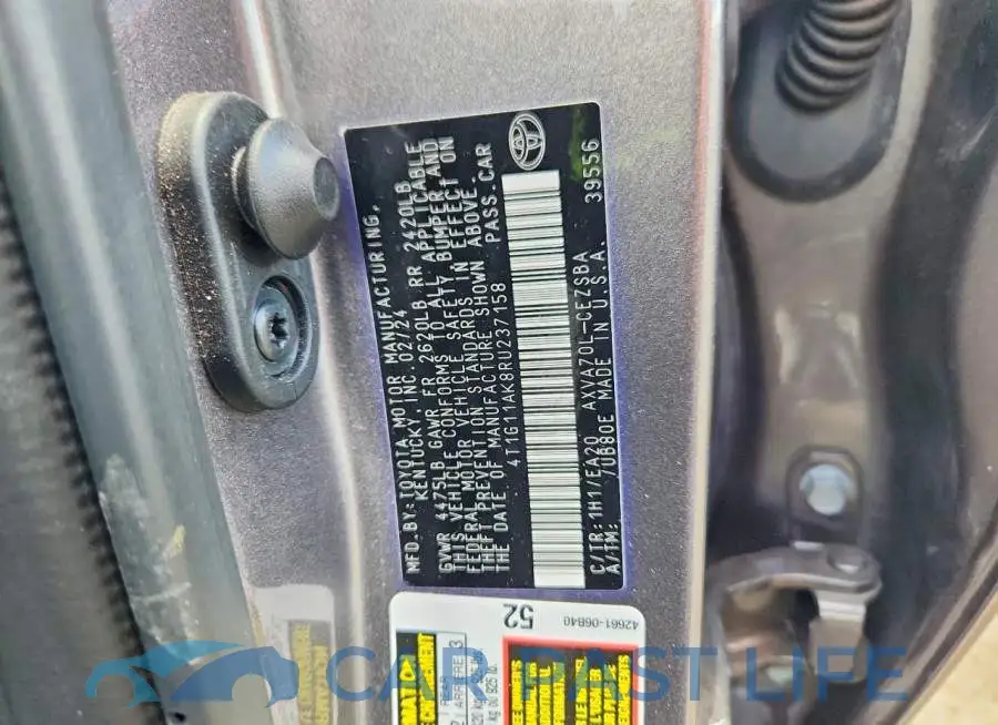 4T1G11AK8RU237158# 13
