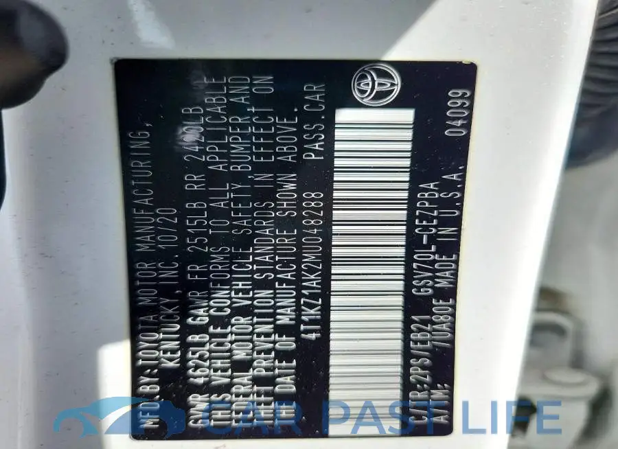 4T1KZ1AK2MU048288# 13