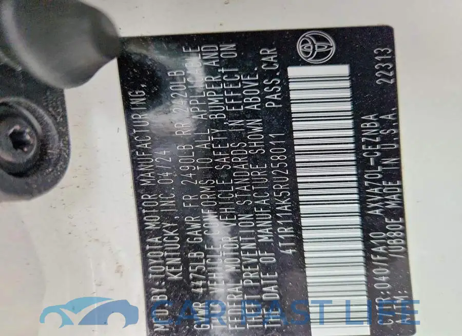 4T1R11AK5RU258011# 13
