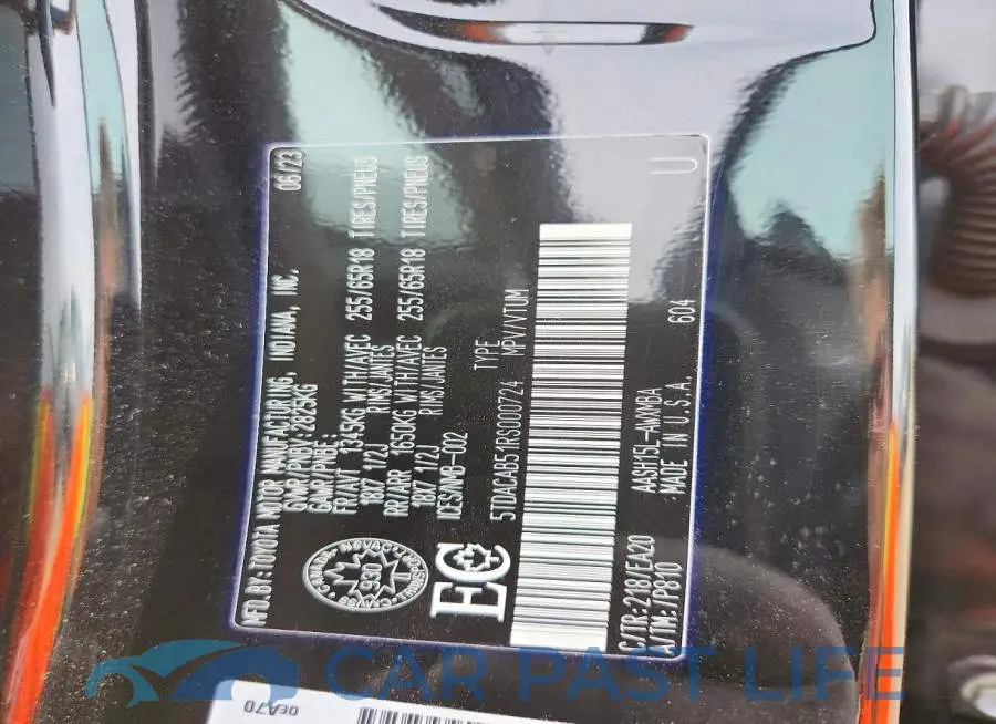 5TDACAB51RS000724# 13