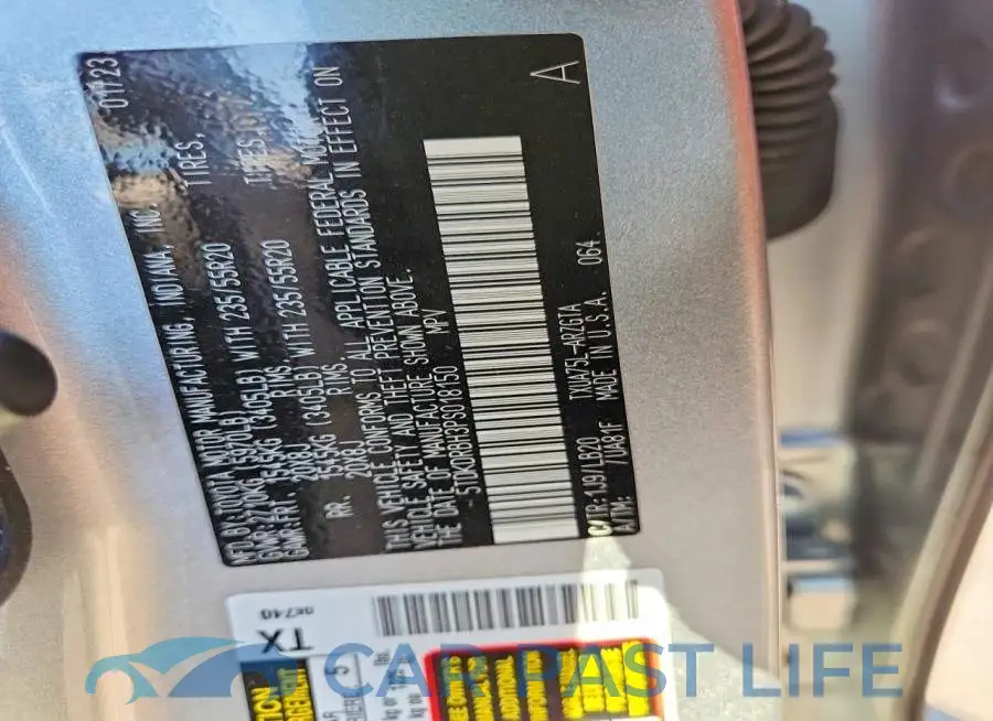 5TDKDRBH3PS018150# 13