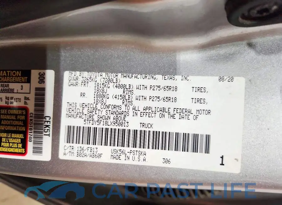 5TFDY5F18LX950013# 12