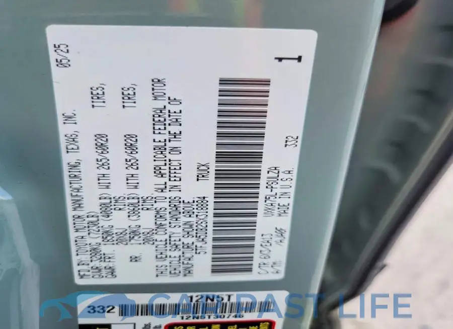 5TFJA5DB2SX318884# 12