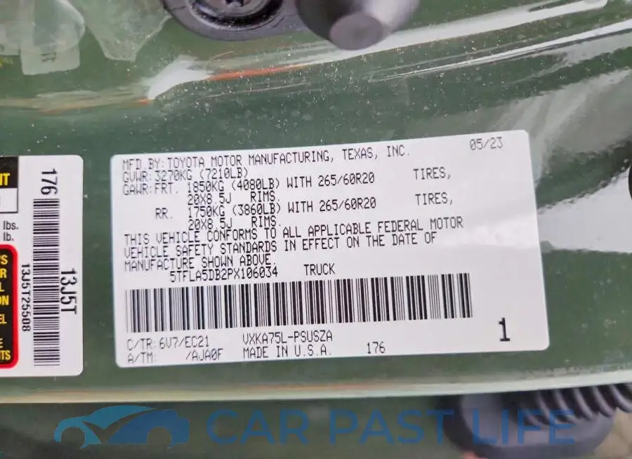 5TFLA5DB2PX106034# 12