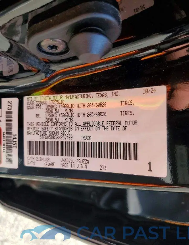 5TFWA5DB3SX257499# 13