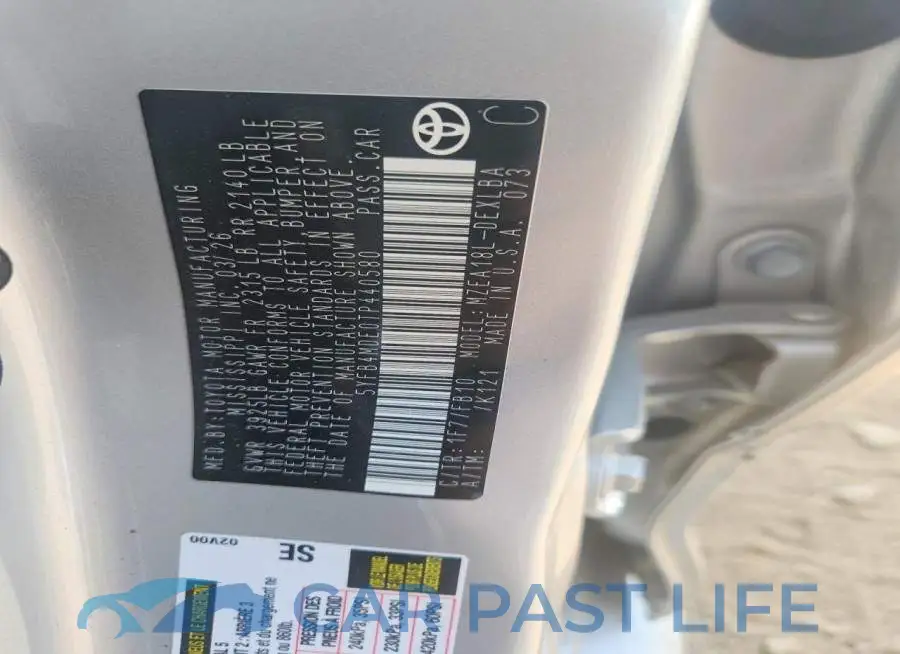 5YFB4MDE0TP440580# 12