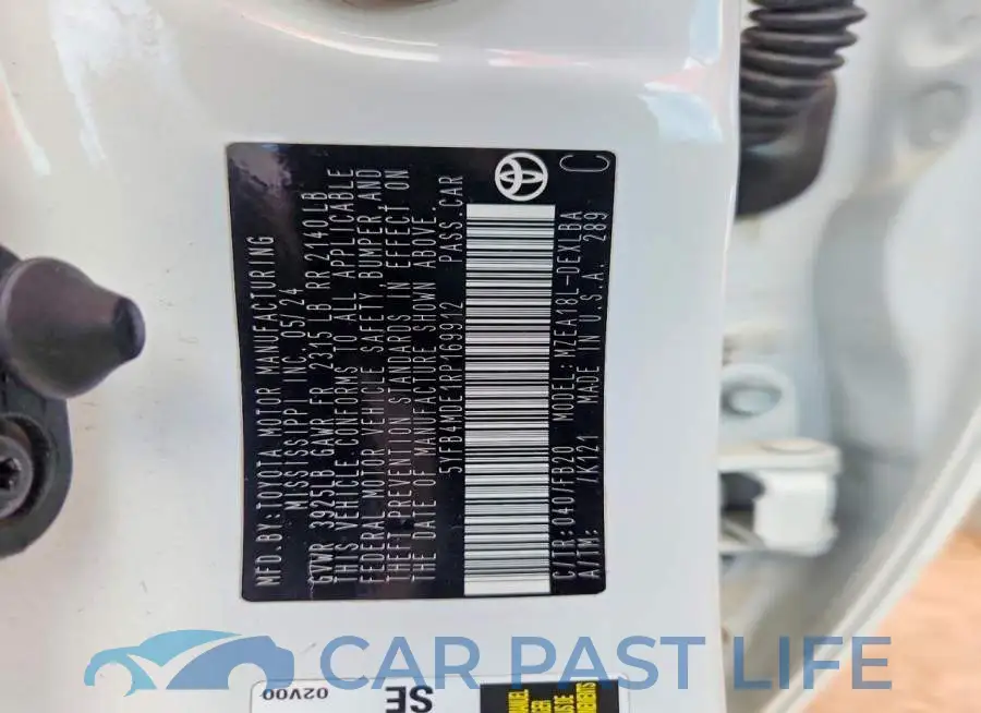 5YFB4MDE1RP169912# 12