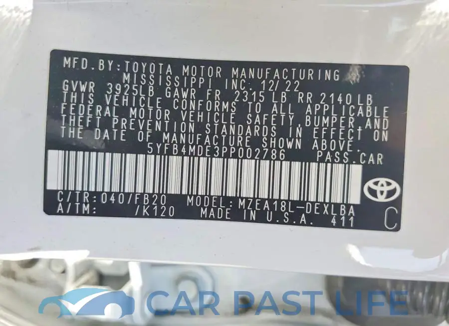 5YFB4MDE3PP002786# 12