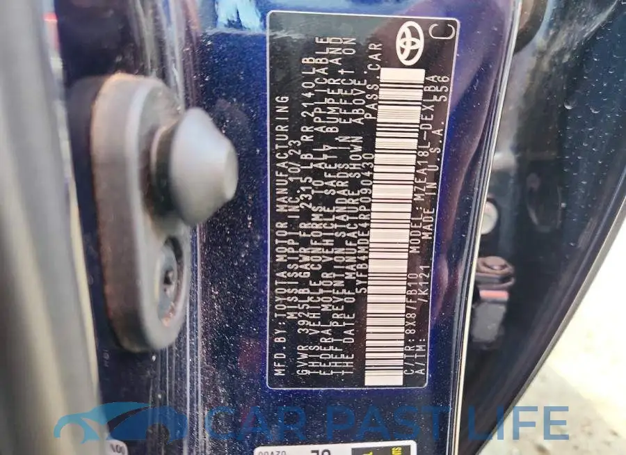 5YFB4MDE4RP090430# 12