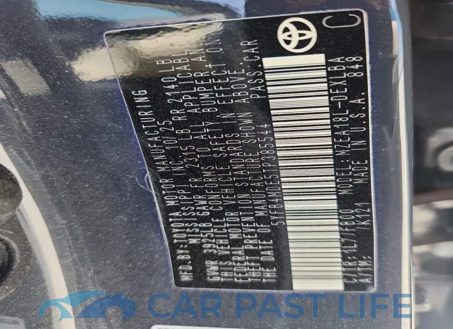5YFB4MDE5TP385544# 13