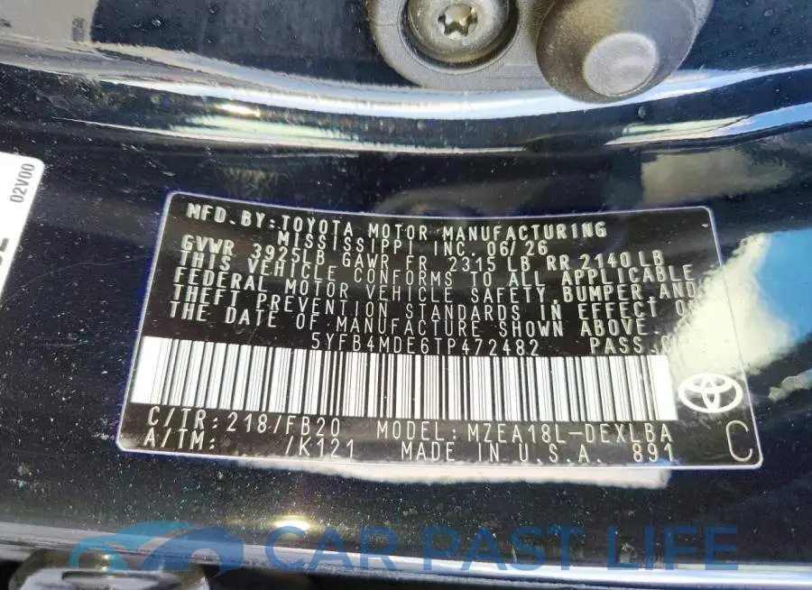 5YFB4MDE6TP472482# 12