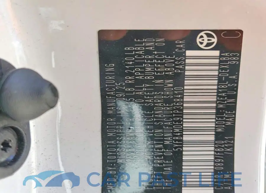 5YFB4MDE9TP368410# 12