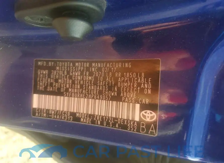 5YFBURHE2HP649057# 12