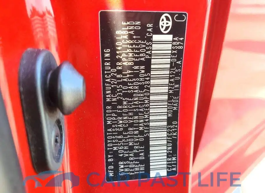 5YFS4MCE6MP072845# 12