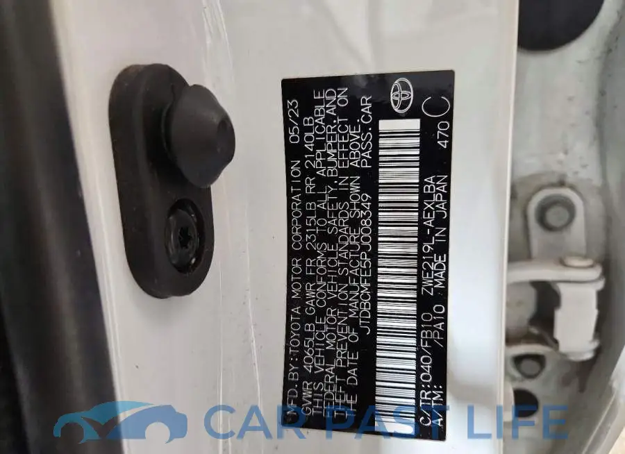 JTDBCMFE5PJ008349# 12