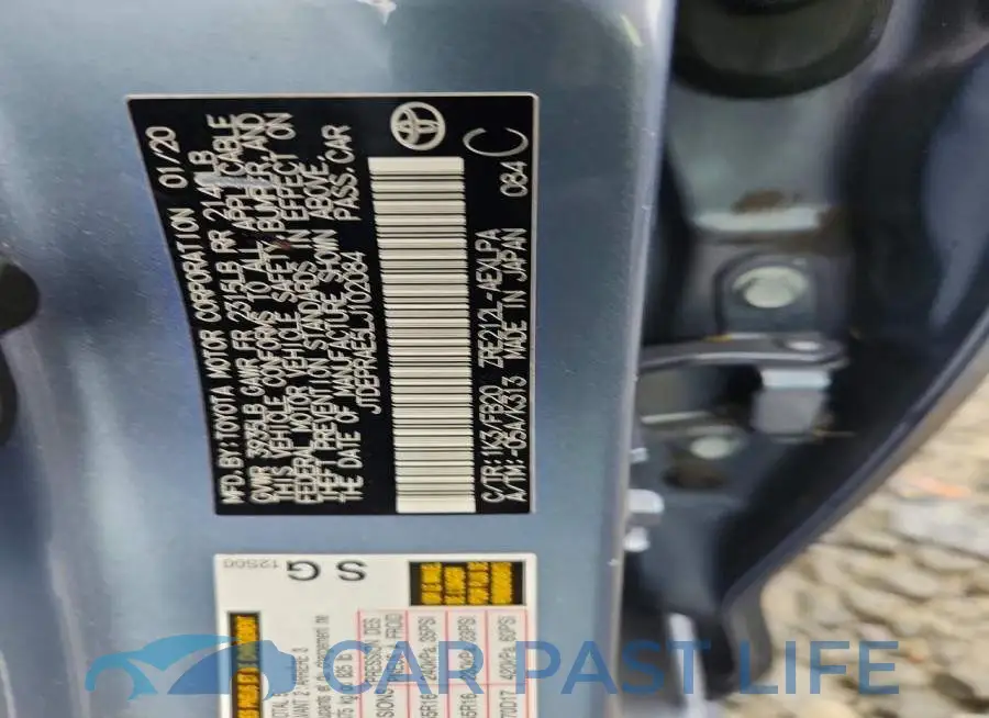 JTDEPRAE5LJ102084# 12