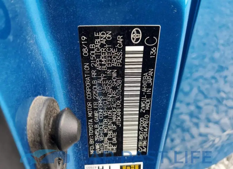 JTDKARFU9L3104381# 12