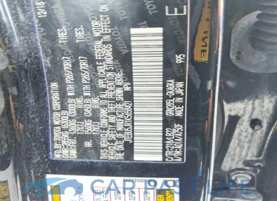 JTEBU5JR1K5658421# 13