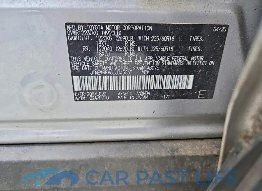 JTMEWRFV6LJ045065# 14