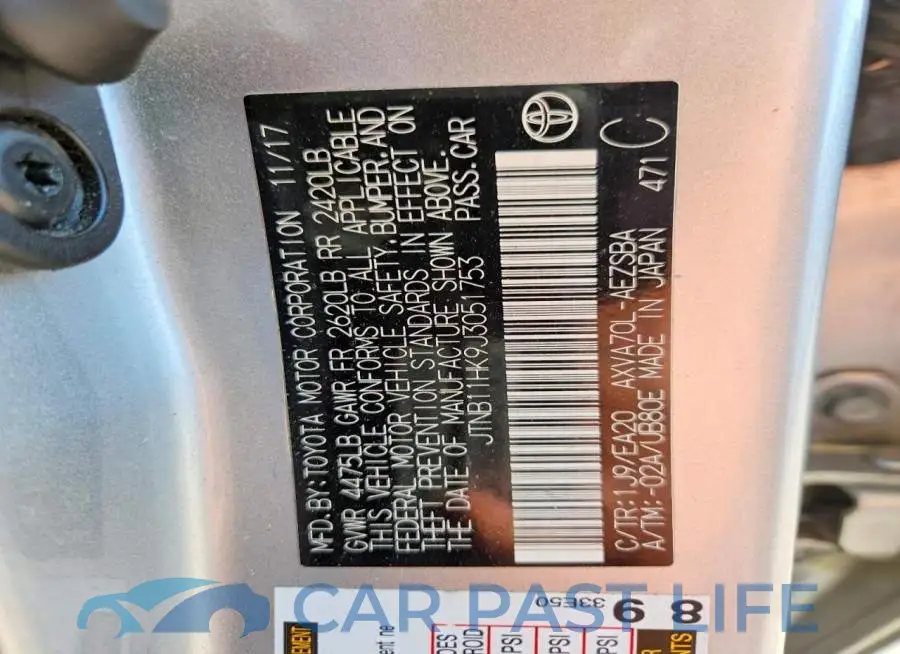 JTNB11HK9J3051753# 12