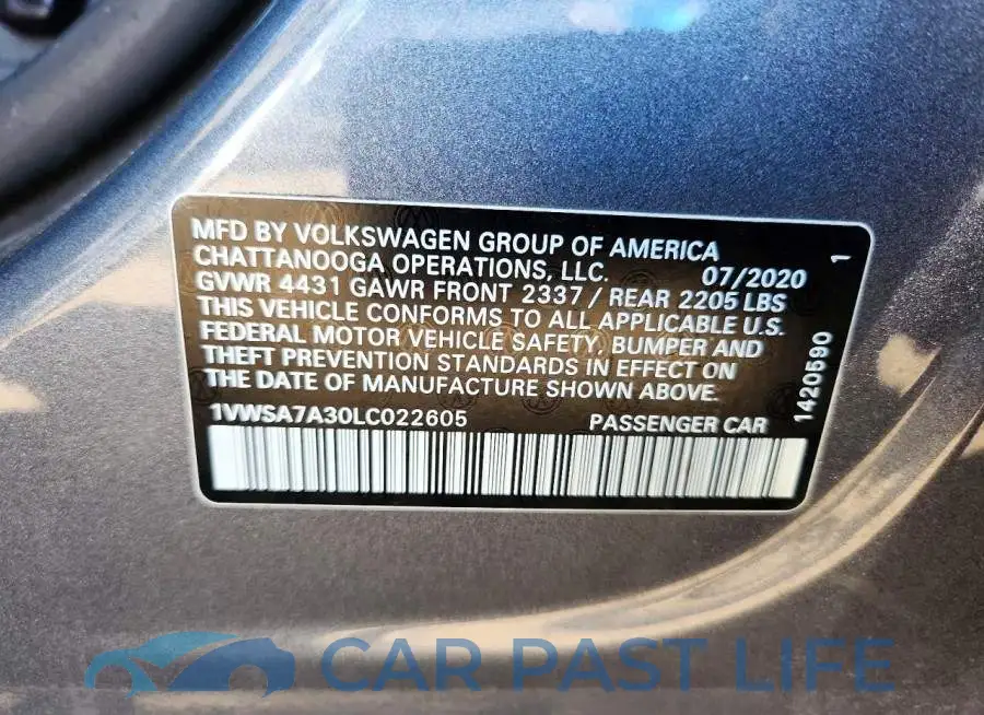 1VWSA7A30LC022605# 12