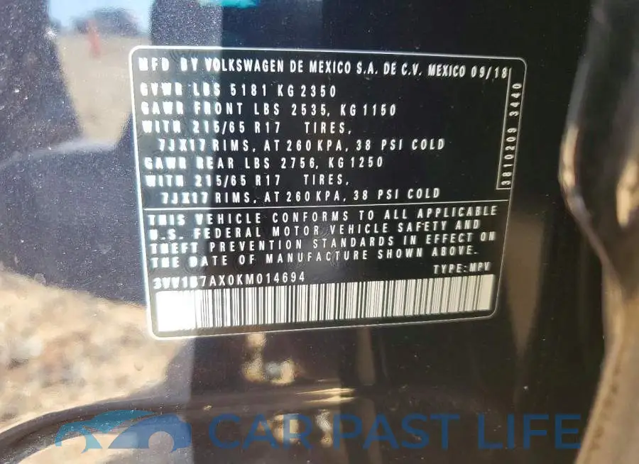 3VV1B7AX0KM014694# 13