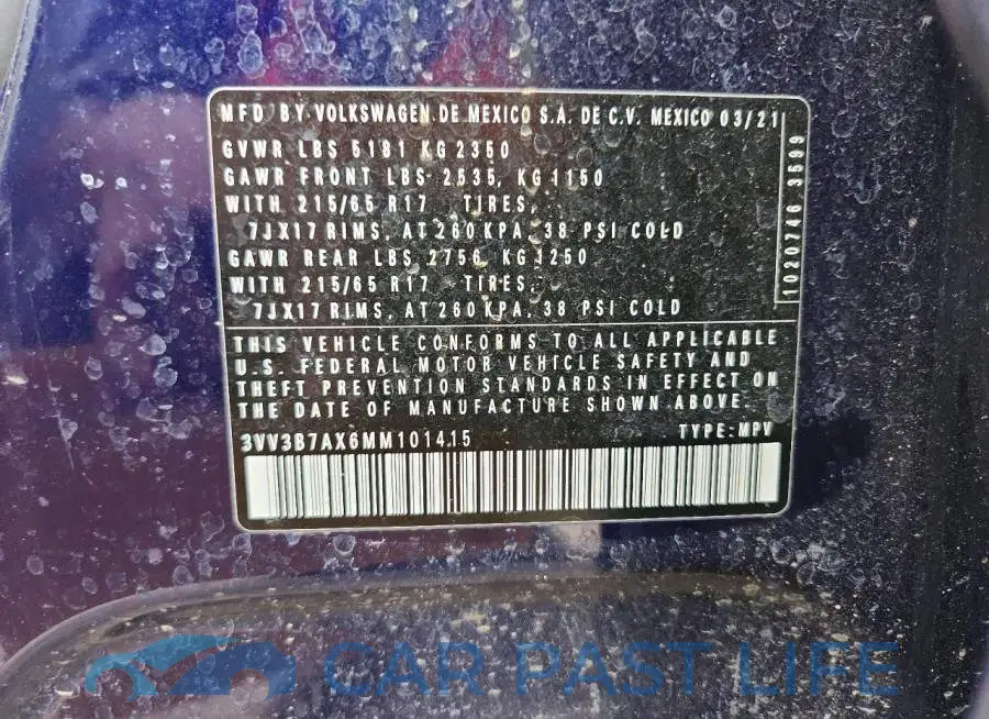 3VV3B7AX6MM101415# 13