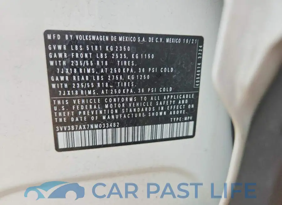 3VV3B7AX7NM033482# 13
