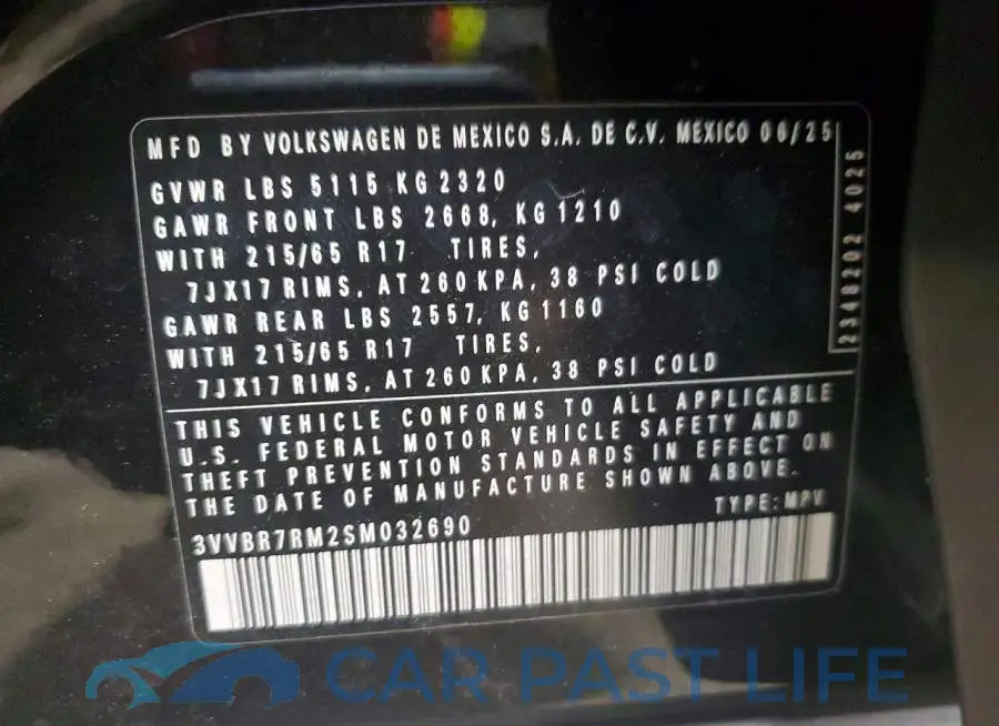 3VVBR7RM2SM032690# 14