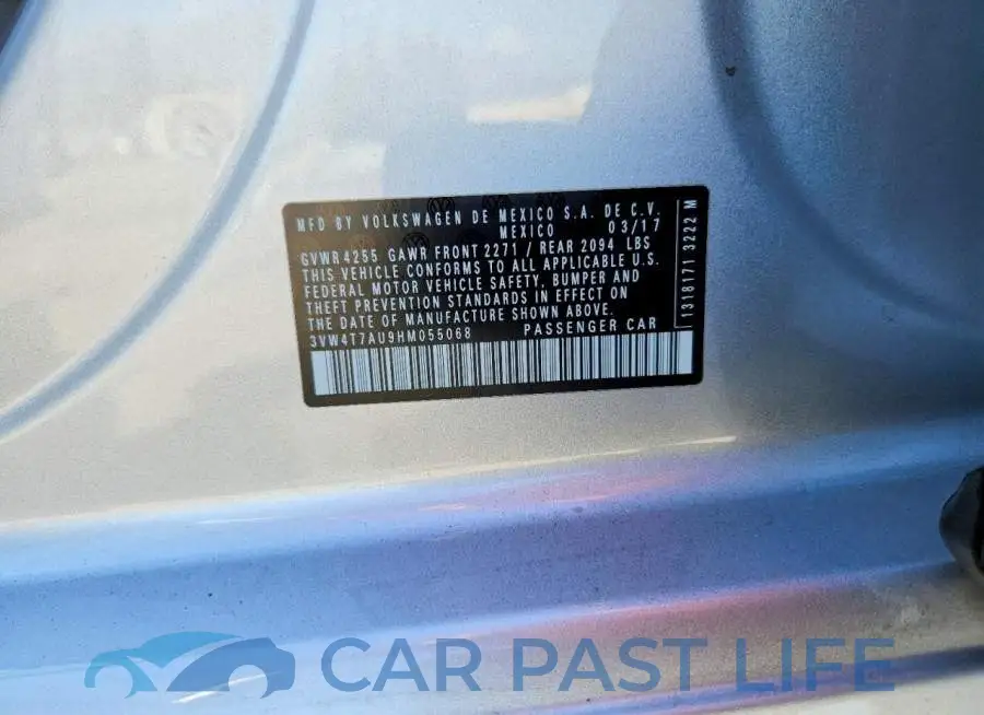 3VW4T7AU9HM055068# 12