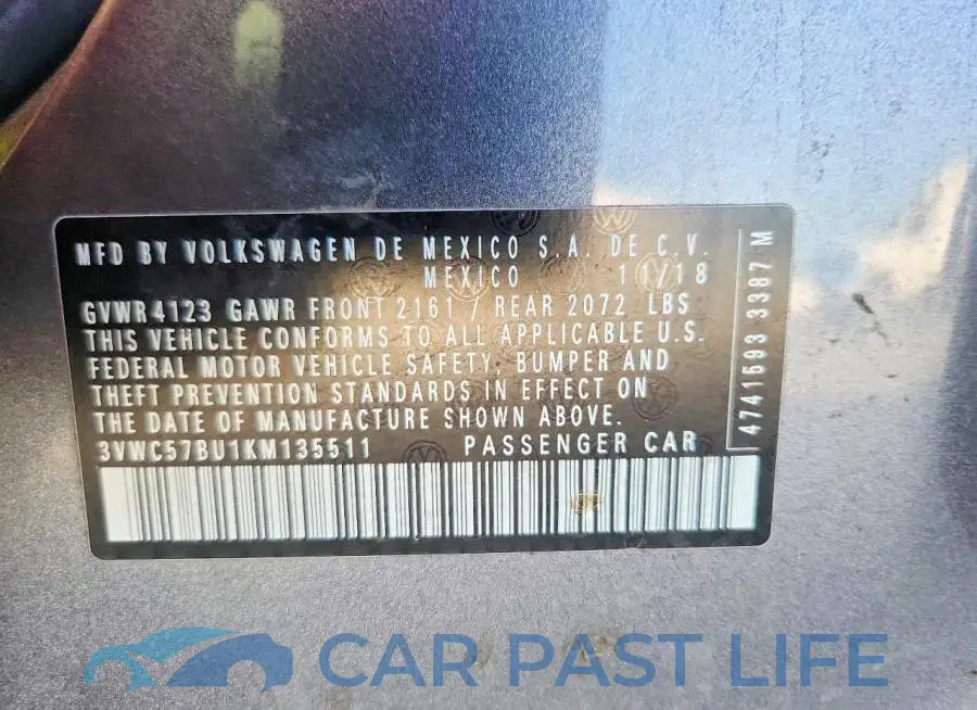 3VWC57BU1KM135511# 12