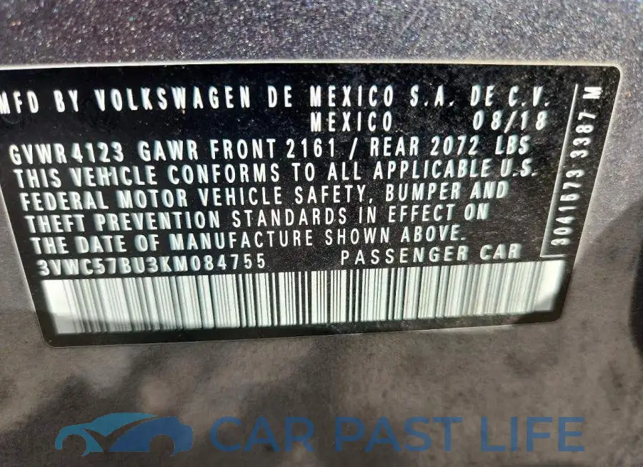 3VWC57BU3KM084755# 13