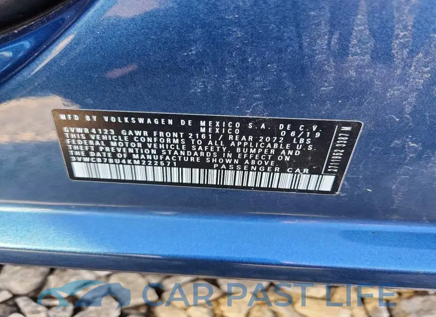 3VWCB7BU4KM222571# 12