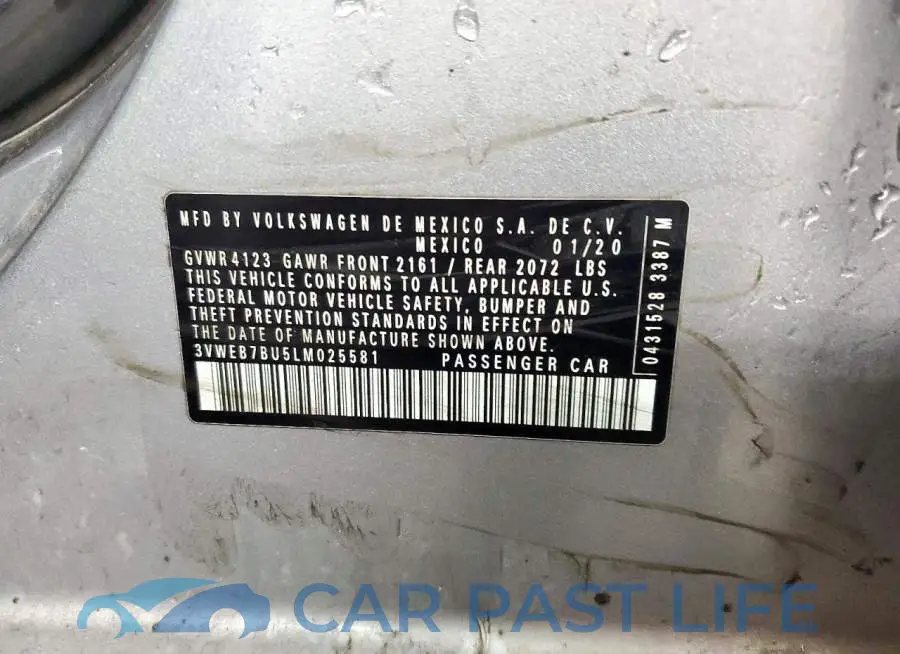 3VWEB7BU5LM025581# 13
