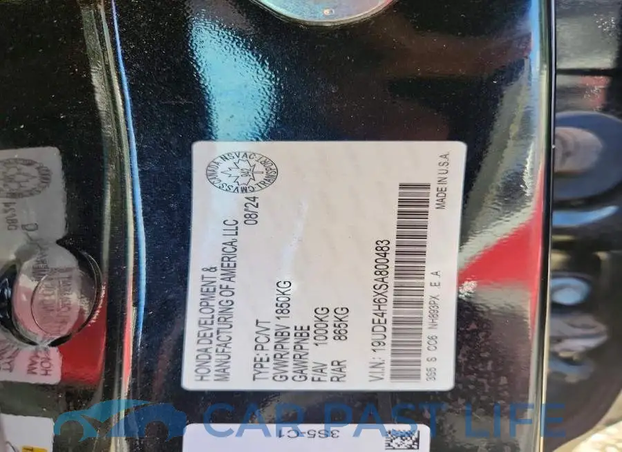 19UDE4H6XSA800483# 12