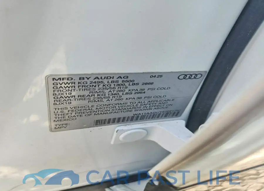 WA11AAGU1S2021750# 12