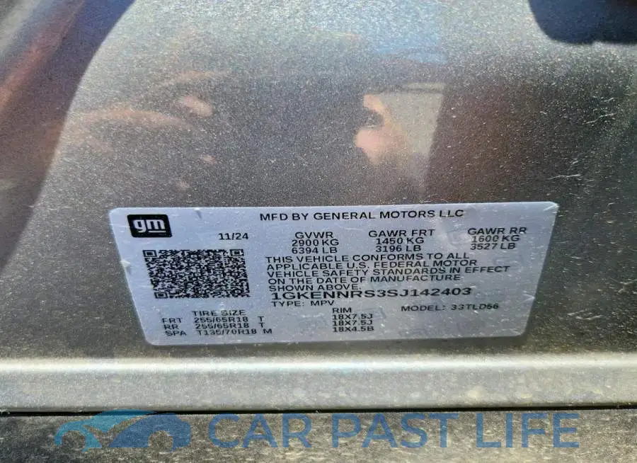 1GKENNRS3SJ142403# 13