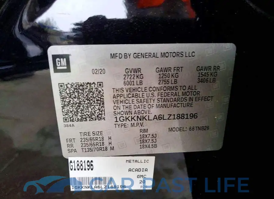 1GKKNKLA6LZ188196# 13