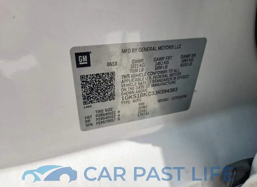 1GKS1BKC3JR394393# 13